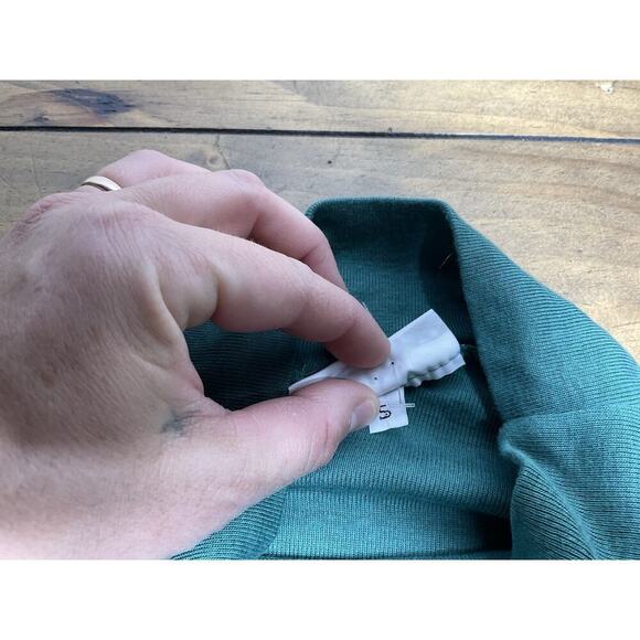 Bryn Walker Long Sleeve T Shirt Women’s Small Green Stretch Mock Neck - Picture 8 of 10